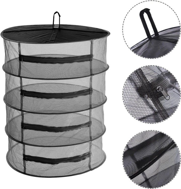 Trockennetz Kräuter | 4-lagiges Kräutertrockner Hängend | Trockennetz Drying Rack | Faltbar Kräuter