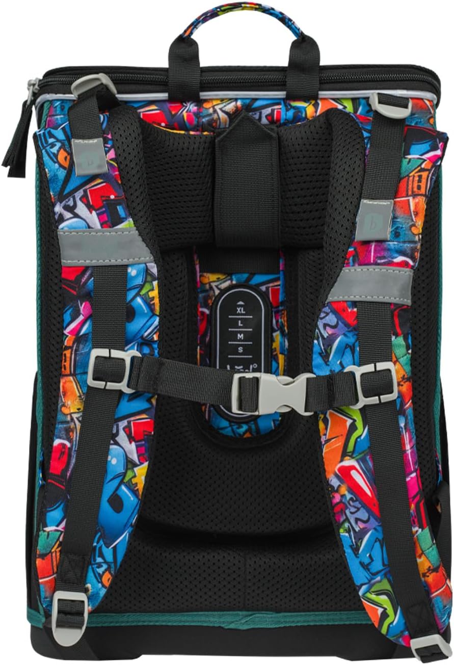 Baagl Schulranzen Mädchen Set 3 Teilig (Zippy Schultasche für 1. Klasse, Mäppchen, Turnbeutel), Grun