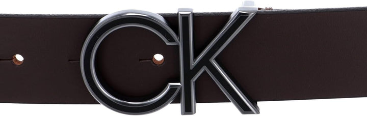 Calvin Klein Enamel Belt 3.5 W115 Dark Brown