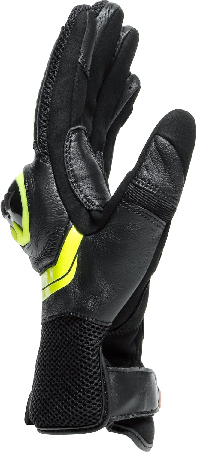 Dainese Mig 3 Unisex Leather Gloves, Motorradhandschuhe Leder mit Protektoren, für Damen und Herren,