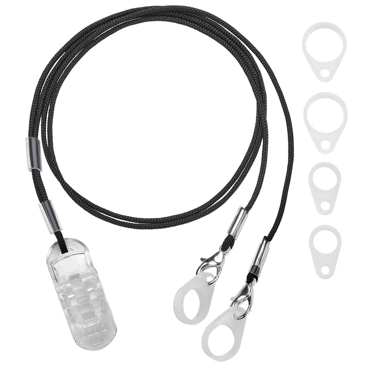 MEDca Verstärker Clips - Schutzhalter mit Anti-Verlust Lanyard Schnur - Seil mit Schlaufen, Clip und