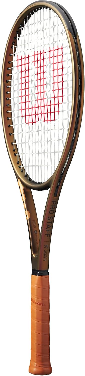 Wilson Pro Staff 97 V14 Performance Grip Size 2 - 4 1/4" Bronze/Orange, Grip Size 2 - 4 1/4" Bronze/