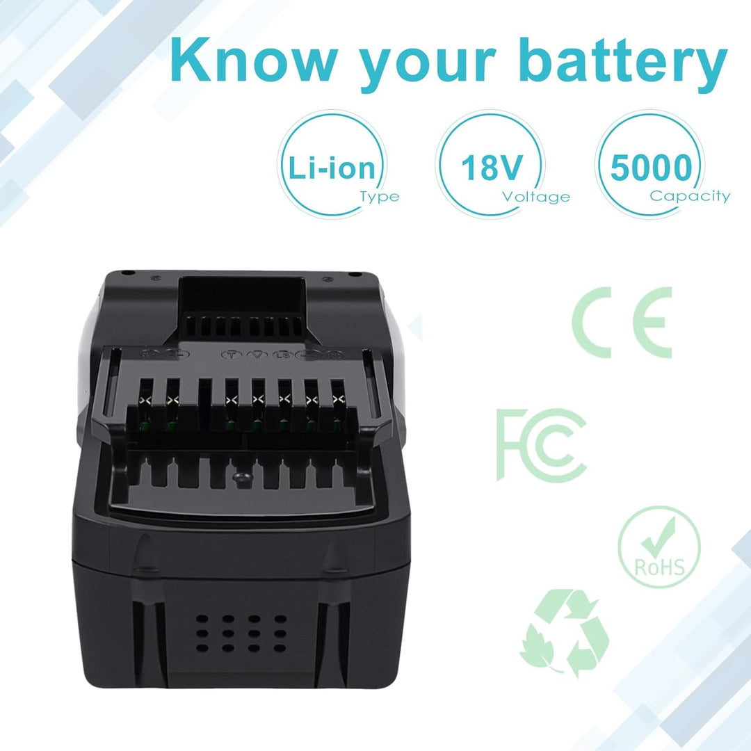 iPrize 18V 5000mAh Ersatzakku für Hitachi 339782 BSL1830C BSL1815X BSL1815S BSL1830 330139 330557