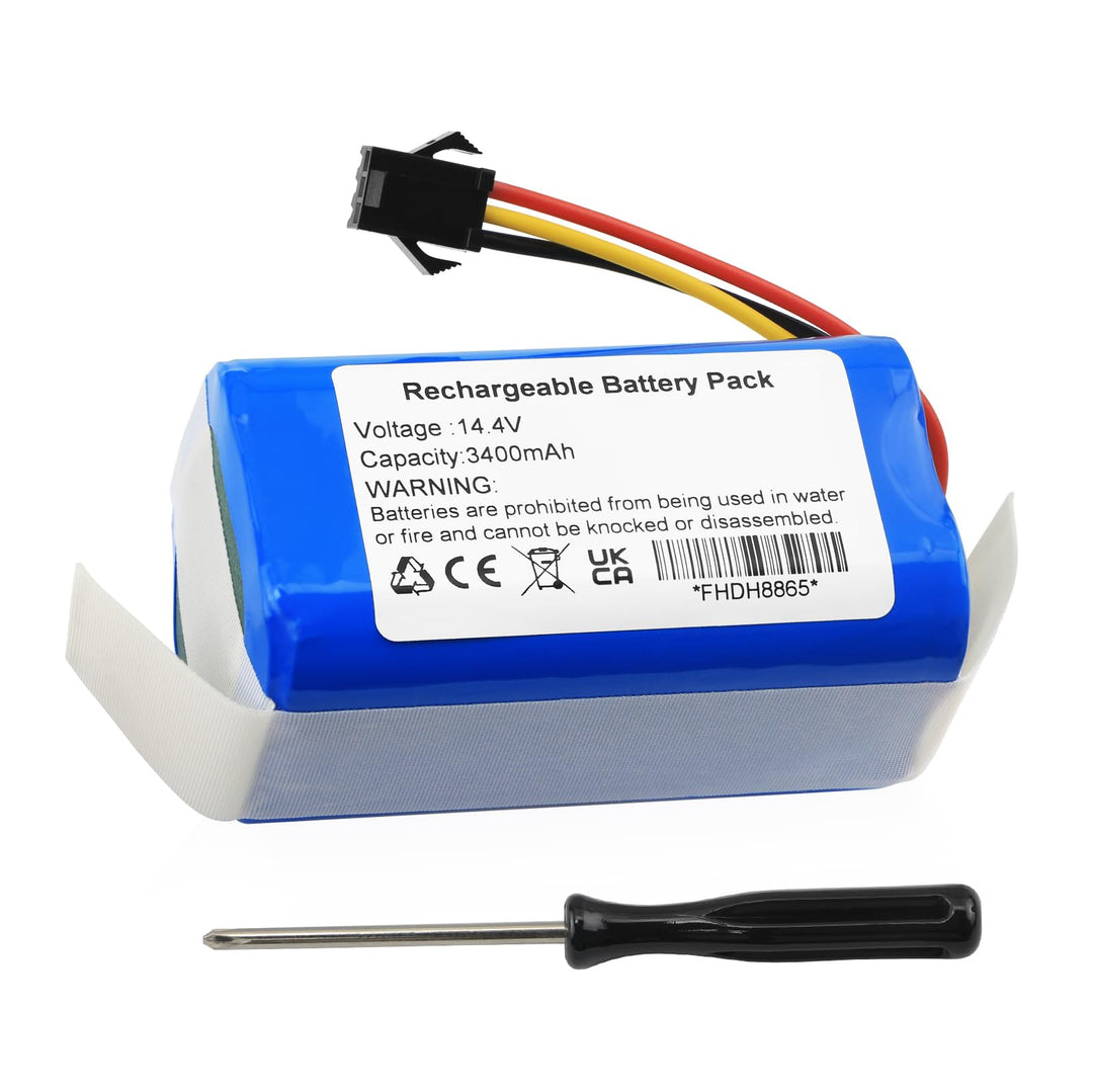 K KYUER 14.4V Rechargeable Akku für AIRROBO P20 Robot Vacuum Cleaner RoboVac Battery 3400mAh
