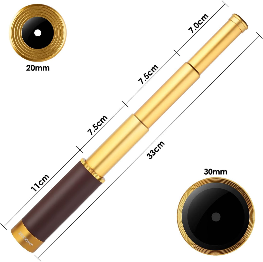 Piraten Fernrohr 25x30 Vintage Monokular Zoomable BAK-4 Linse Pirat Kapitän Spyglass Tragbare für Ca