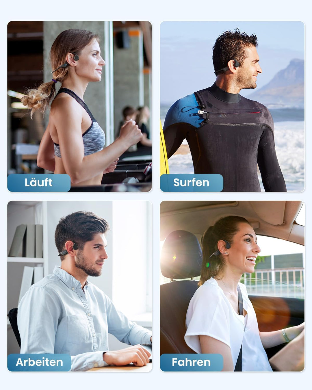 Guudsoud Kopfhörer Schwimmen,Knochenschall Kopfhörer Bluetooth,IP68 wasserdichte, mit MP3-Player 32G