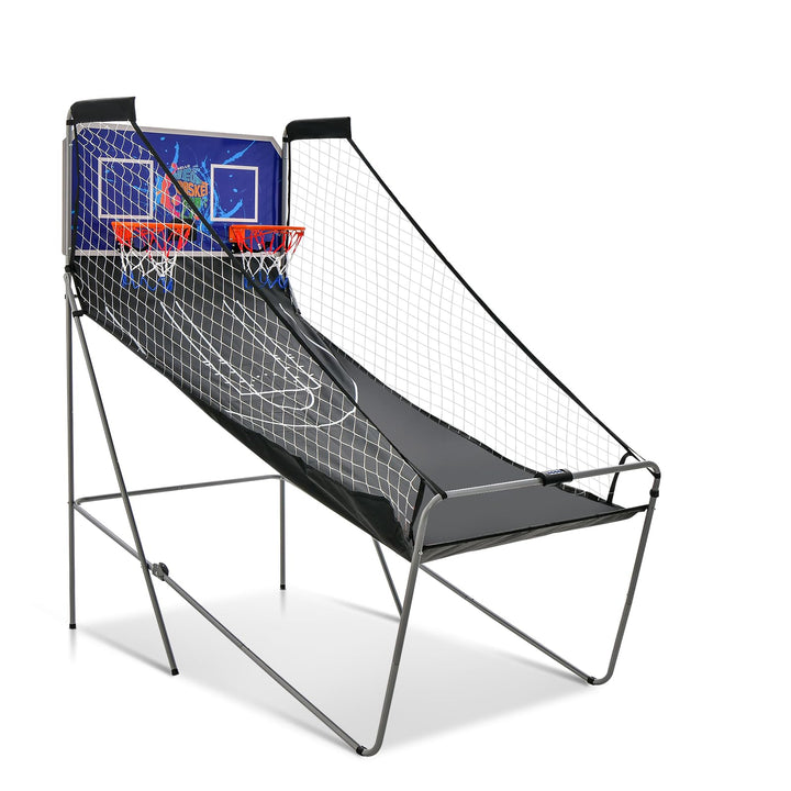 GOPLUS Basketball-Schiessmaschine, Basketballständer inkl. 4 Basketbälle und Pumpe, Basketballkorb k