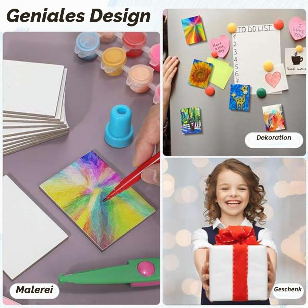 25 Stück Magnetische Malleinwand Panel Magnetische Mini-Leinwände Leinwand Leere Leinwände für Maler