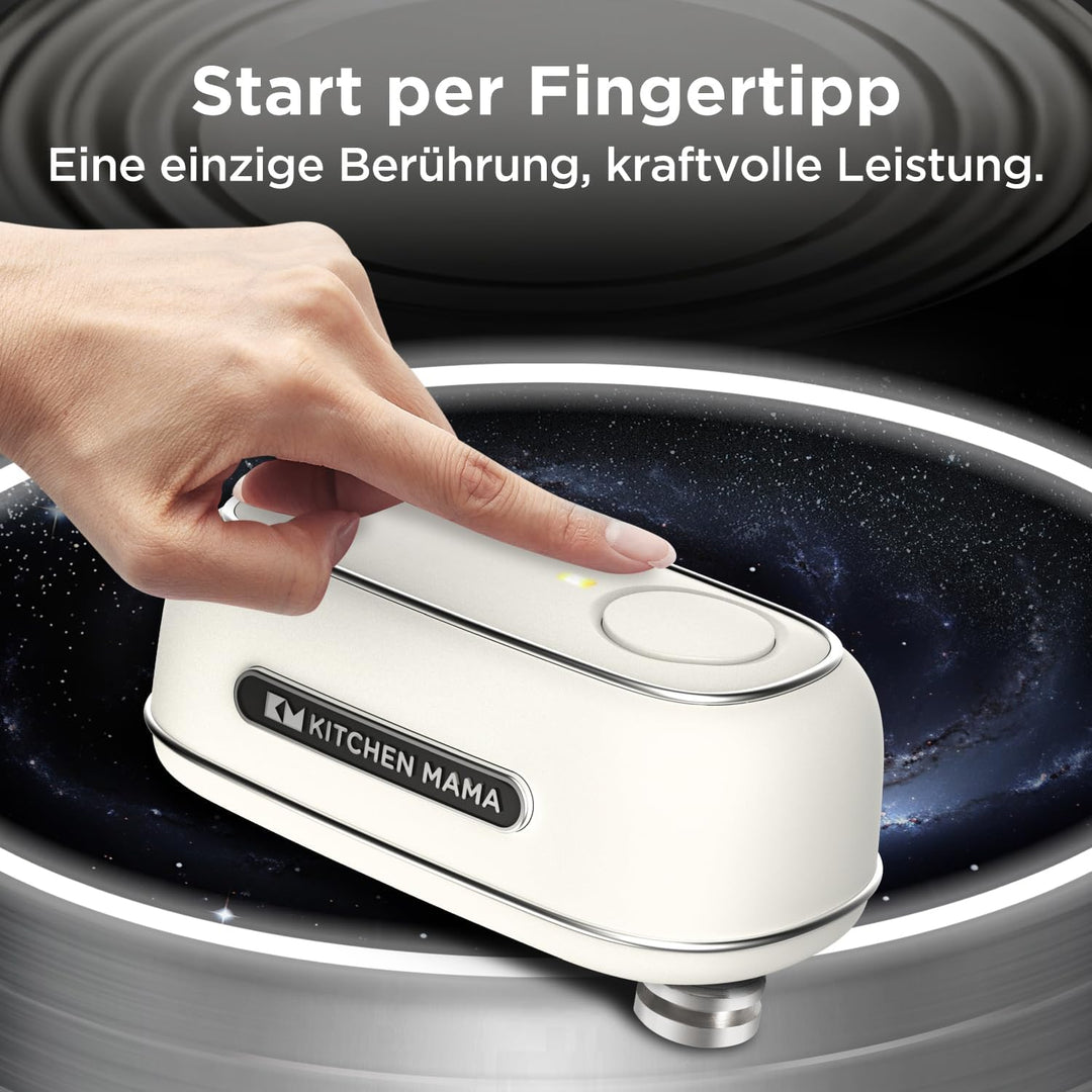 Orbit One wiederaufladbarer Dosenöffner von Kitchen Mama: Freihändige Bedienung, Aufladen über USB-C