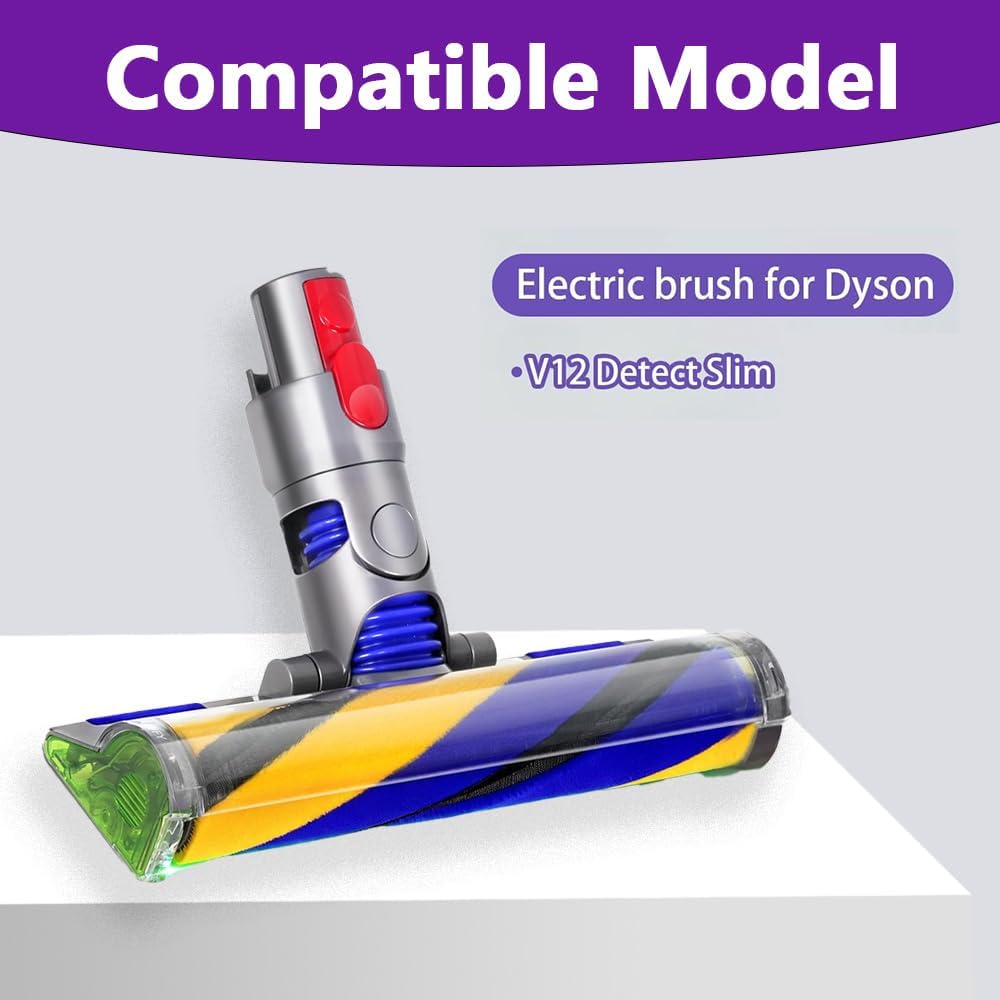 V12 Slim Softwalze Bürste für Dyson V12 Detect Slim/Digital Slim LED-Leuchten Ersatzteile, Elektrisc