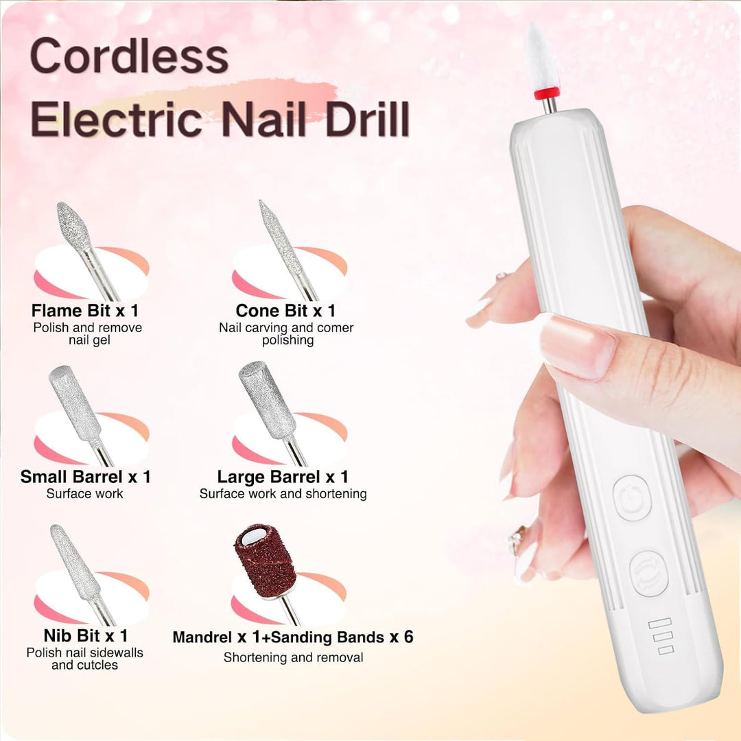 Elektrische Nagelfräser Professionell Elektrisch Nagelfeile für Gelnägel USB Wiederaufladbare 20000