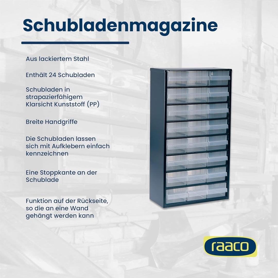 raaco 137409 Stahlmagazin 1224-02, dunkelblau