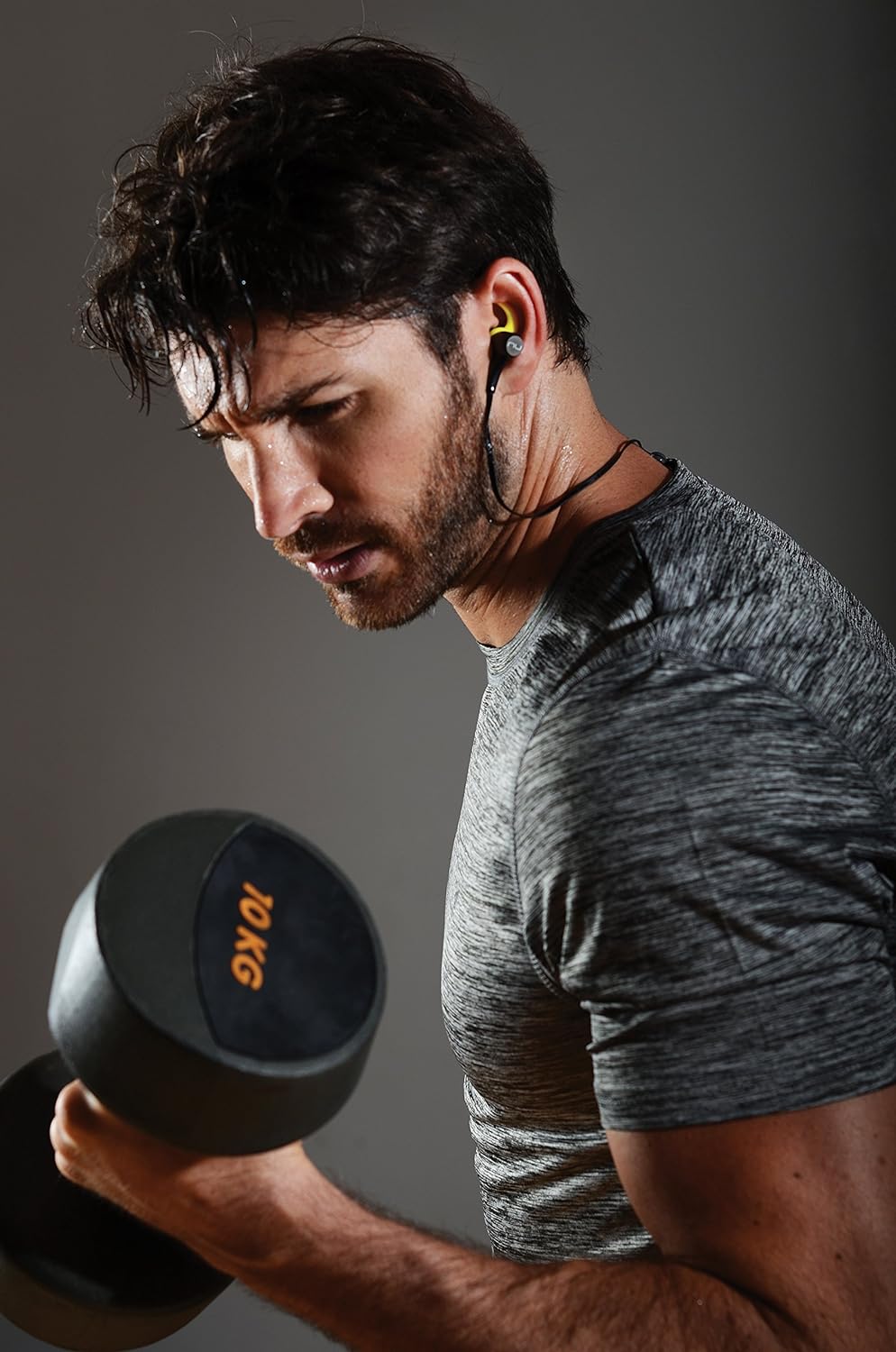 NuForce BE Sport 3 In-Ear Kabellose Bluetooth Kopfhörer Magnetisch grau, grau
