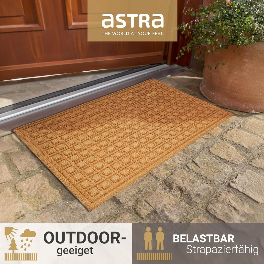 Astra Fussmatte aussen rutschfest - Schmutzfangmatte wetterfest - Outdoor Türmatte schmutzabweisend