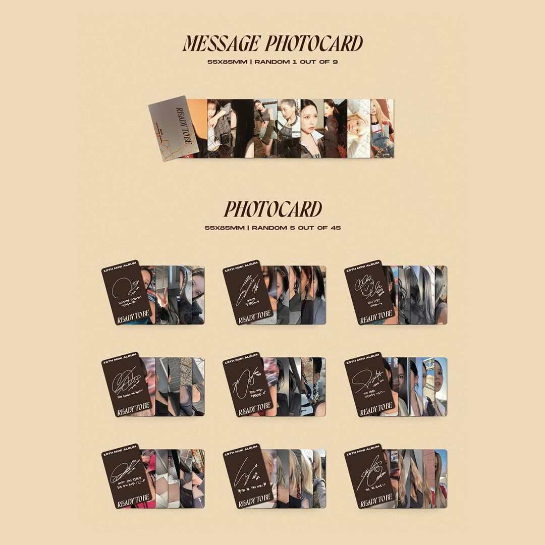 TWICE - 12th Mini Album [READY TO BE] (TO Ver.) Photobook + CD-R + Folded Poster + Postcard + Messag