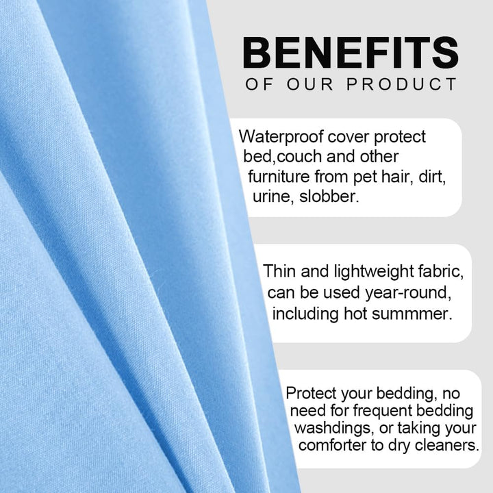 DUJUIKE 100% wasserdichte Schutzdecke oder Liner für Bett, Matratzenschoner für das Bett, Wiederverw