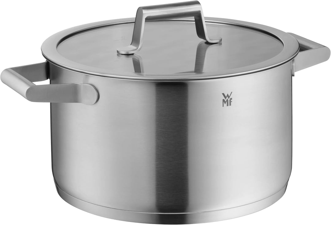 WMF Comfort Line Topfset Induktion 4-teilig, Induktions Töpfe Set, Kochtopf Set mit Glasdeckel, Crom