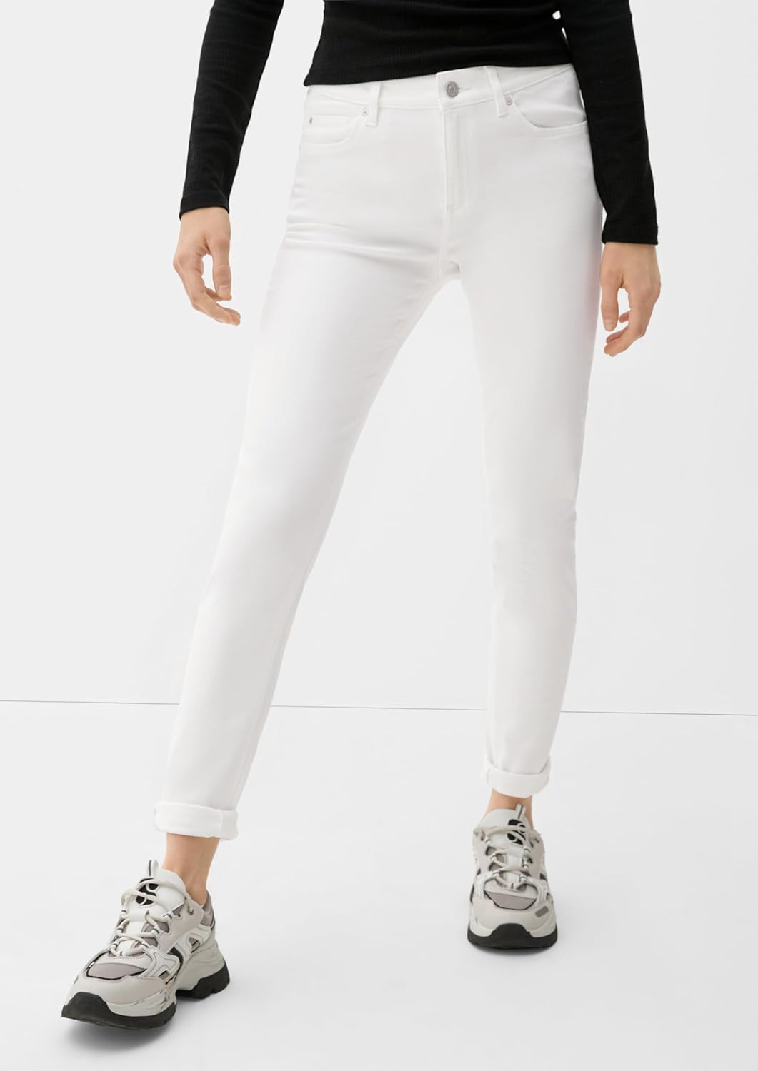 Q/S by s.Oliver Damen Jeans-Hose, Skinny Leg 34W / 32L Weiss, 38W / 30L