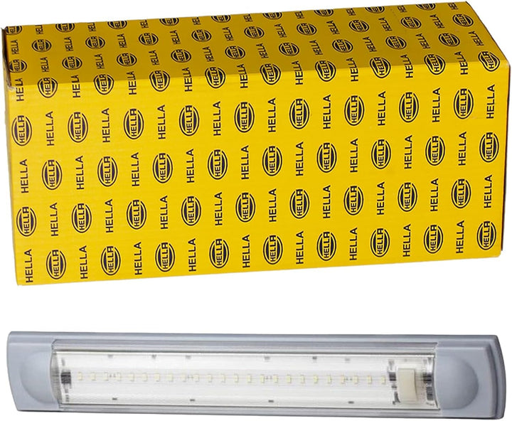 HELLA - Innenraumleuchte - LED - 12V - 4.8W - LED - 4000K - Anbau - Lichtscheibenfarbe: glasklar - I