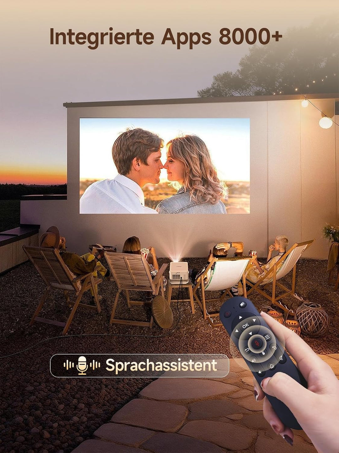 【Android 14 &amp; 800 ANSI】 Magcubic Mini Beamer 4K 8K Unterstützt, Smart Projektor Native 1080P mit WiF