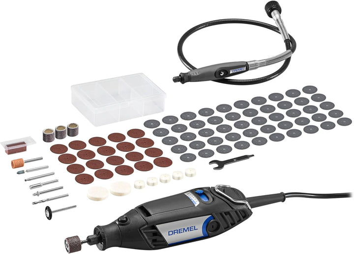 Dremel 3200 Multifunktionswerkzeug 130W, Mit 1 Aufsatz mit biegsamer Welle, 90 Zubehörteile, variabl