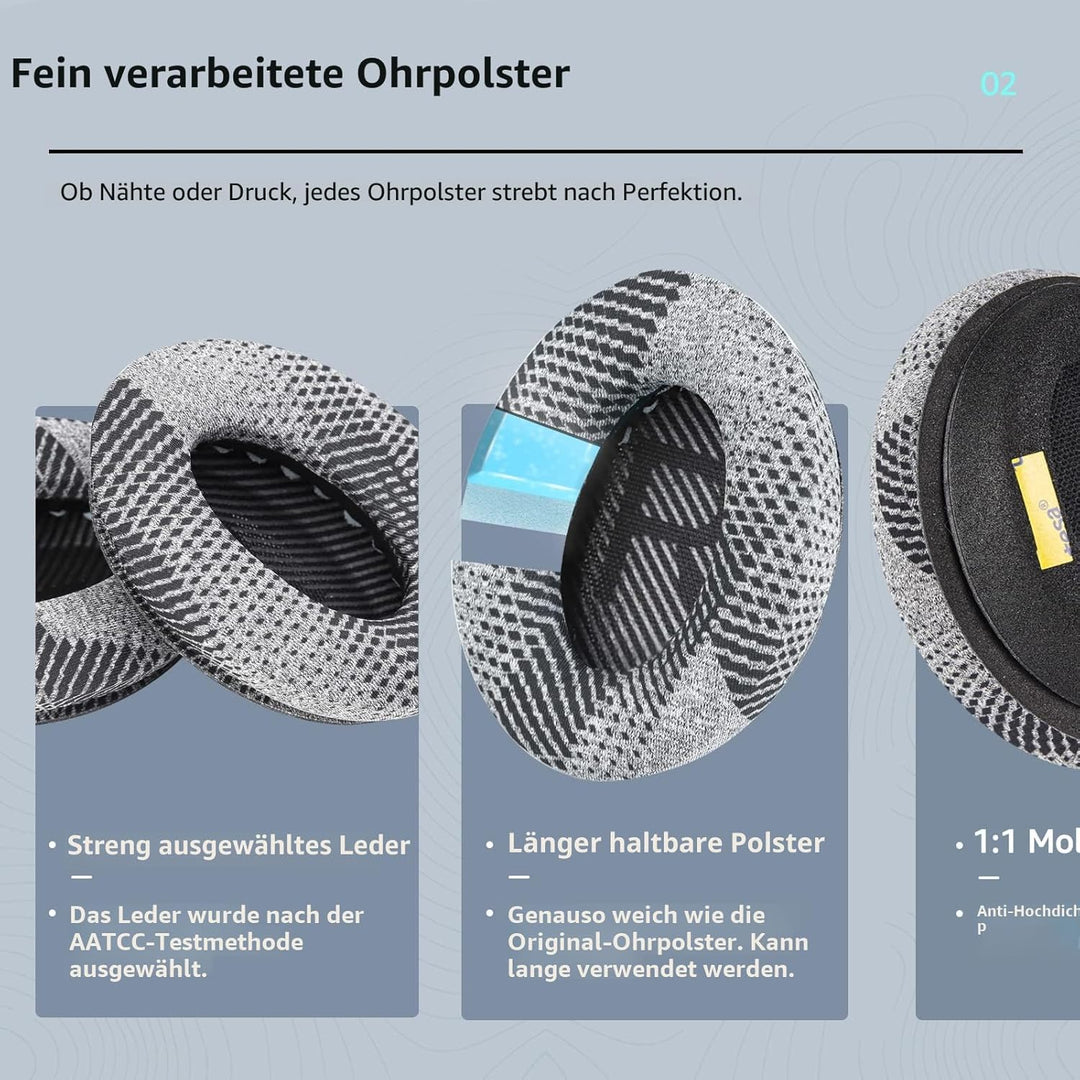 Cooling-Gel QuietComfort 35 / QC 35ii Ersatz-Ohrpolster für Bose Kopfhörer, Kompatibel mit Bose QC45
