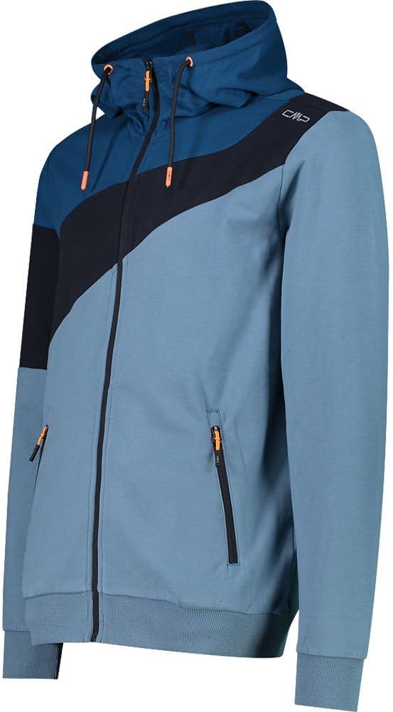 CMP Herren Herrenjacke mit Fester Kapuze Sweatshirt aus Baumwolle 46 Adria, 46 Adria