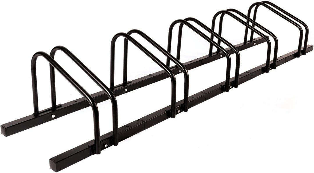 Floordirekt Fahrradständer für 5 Fahrräder mit Reifenbreiten bis 55 mm Eisen Fahrradhalter Aufstells