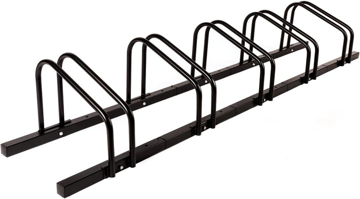 Floordirekt Fahrradständer für 5 Fahrräder mit Reifenbreiten bis 55 mm Eisen Fahrradhalter Aufstells