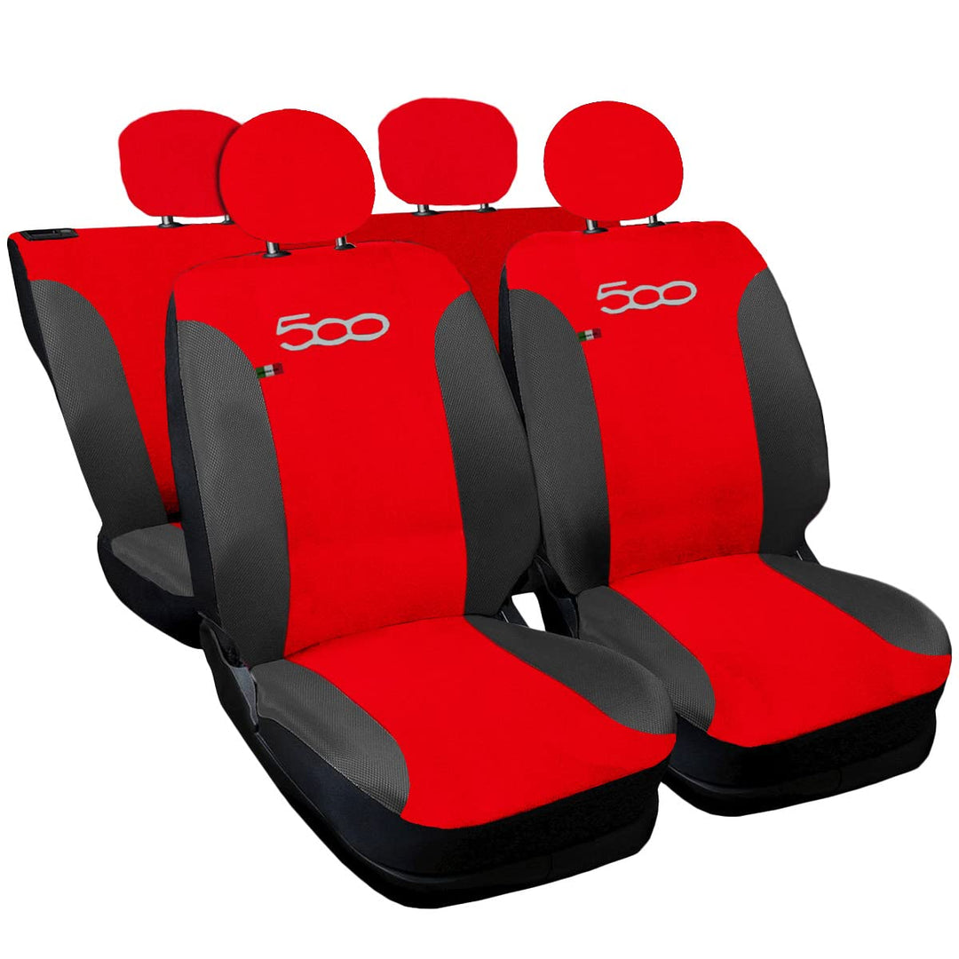Auto Accessori Lupex Autositzbezüge kompatibel mit Cinquecento 500, hergestellt in Italien, Polyeste