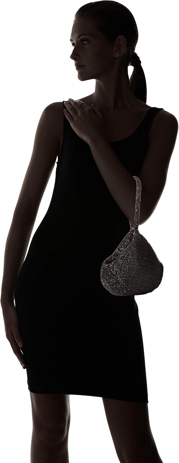 Jessica McClintock Damen Staci Mesh Wristlet Pouch Abendhandtasche, Einheitsgrösse Schwarz, Schwarz