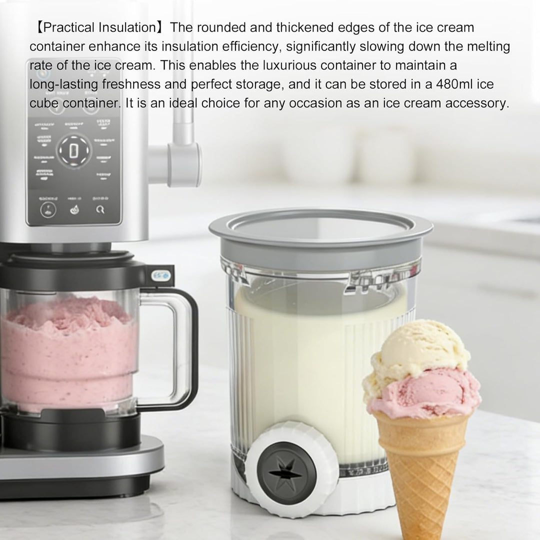 Behälter Kompatibel Mit Ninja Swirl Creami, 4 Stück 480ml Ersatzbecher Mit Deckeln, Tubs Zubehör Für