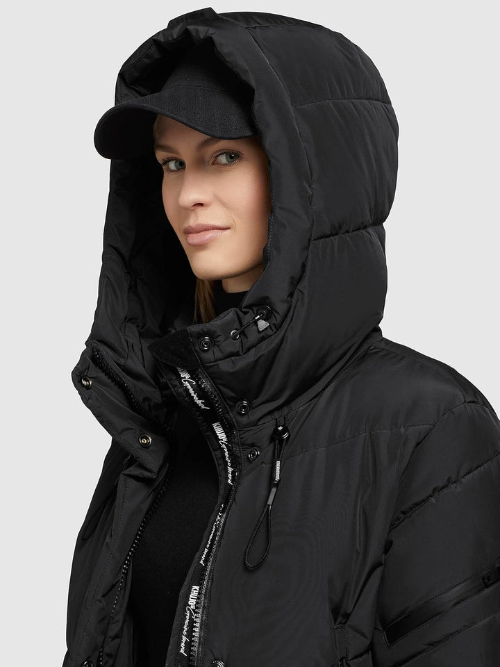 khujo Sonje5 Frauen Wintermantel rosé Basics, Casual Wear, Streetwear S Schwarz, S Schwarz