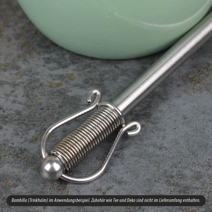 Bombilla Patagonia 16,5 cm – lebensmittelechter Edelstahl, authentisches Design. Silber, Silber