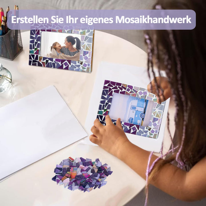 AiYoYo DIY Fotorahmen Bastelset Geschenke für Kinder und Erwachsene Mosaik Bilderrahmen Kreatives Ba