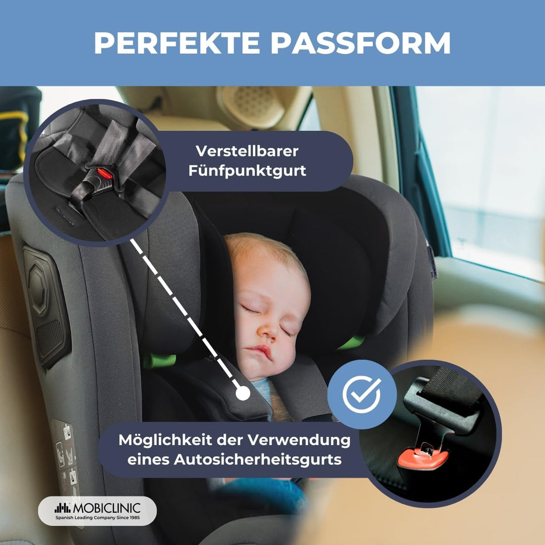Mobiclinic®, Sitzerhöhung auto kinder, 360º drehbar, I-size regelung, Top tether, Gruppe 0/1/2/3, Ma