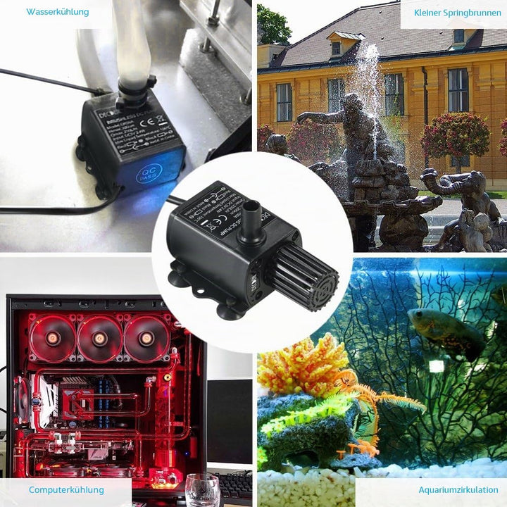 Decdeal USB Tauchpumpe Teichpumpe Aquarium Wasserpumpe für Teiche, Garten, Brunnen 2.4W / 4.8W Optio