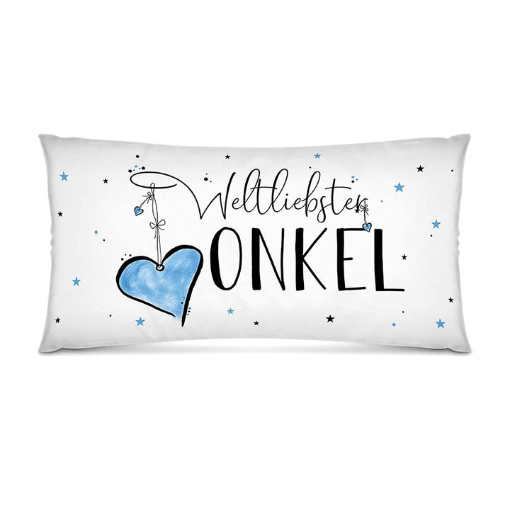 PR Print Royal XXL-Deko-Kissen mit Füllung - Weltliebster Onkel - Geschenk für den besten Onkel, Geb