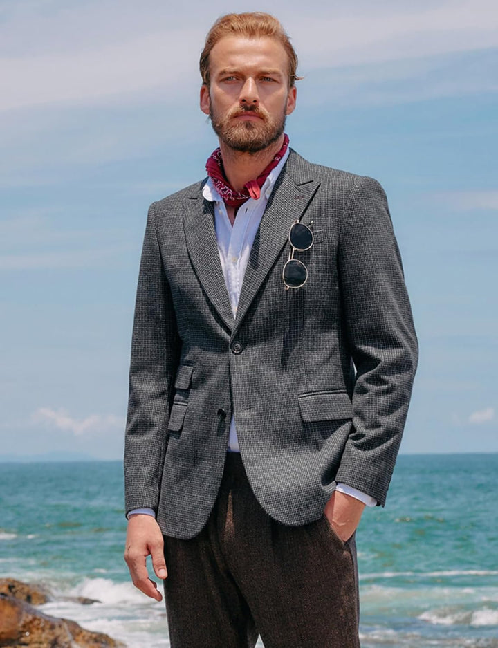 PJ PAUL JONES Sakko Herren Regular Fit British Blazer 2 Knöpfe Modern Business Jackett Blazer S Schw