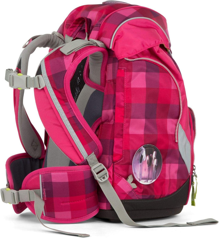Ergobag pack Schulrucksack-Set RhabarBär (6tlg.), 35 cm, 20 L, Lila Kontrollen