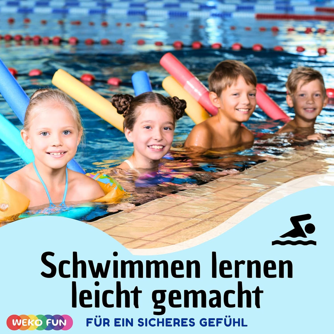 Schwimmnudel für Kinder & Erwachsene 160cm - Lange Poolnudel 2er Set - 9 Farben zur Auswahl - Schwim