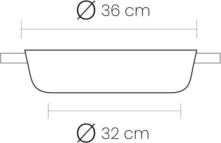 IBILI - Schmortopf Evolution aus geschmiedetem Aluminium, Deckel aus Glas und Griffe aus Silikon, 36