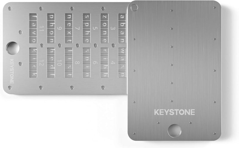 KEYSTONE Crypto Seed Speicher, Crypto Stahl Kapsel Metall Wallet, Cold Speicher Backup, 24 Wörter Bi