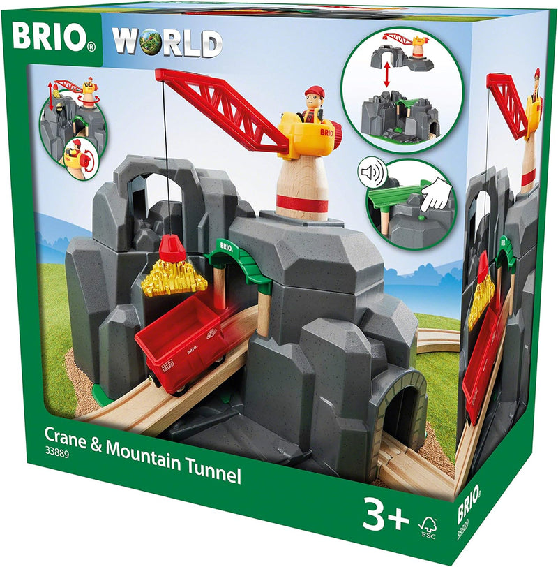 BRIO World 33889 Grosse Goldmine mit Sound-Tunnel – Zubehör Holzeisenbahn – Kleinkinderspielzeug emp