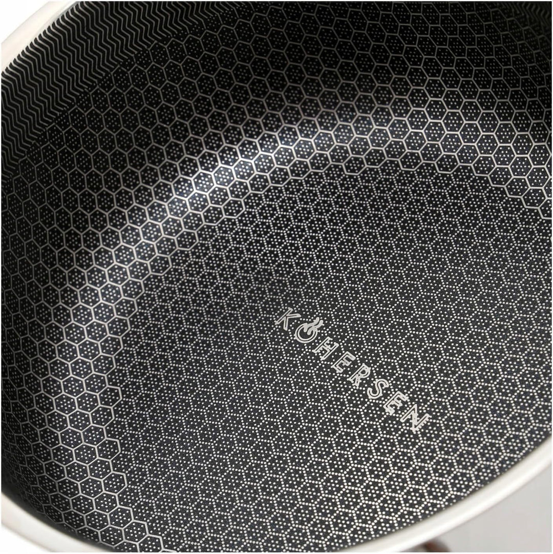 Kohersen Kochtopf mit Decke – DIAMOND Antihaftbeschichtung Mit Wabenstruktur –Deckel aus gehärtetem
