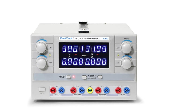 PeakTech Digtial Doppel Labornetzteil - Labornetzgerät 0-30V / 0-5A DC, stabilisiert, linear regelba
