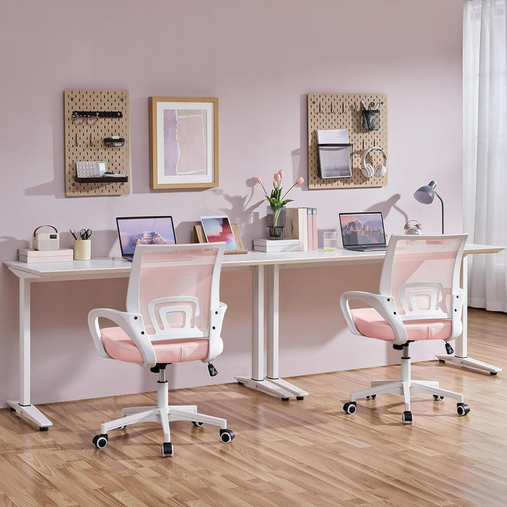 Yaheetech Bürostuhl Ergonomisch, Schreibtischstuhl mit Netzbespannung und Armlehnen, Drehstuhl aus M