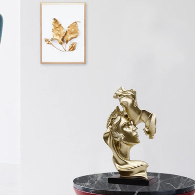 PIGPIGFLY Liebeskuss Statue,Abstrakte Skulptur,Deko Figuren, Deko Wohnzimmer Modern Zum Hinstellen,