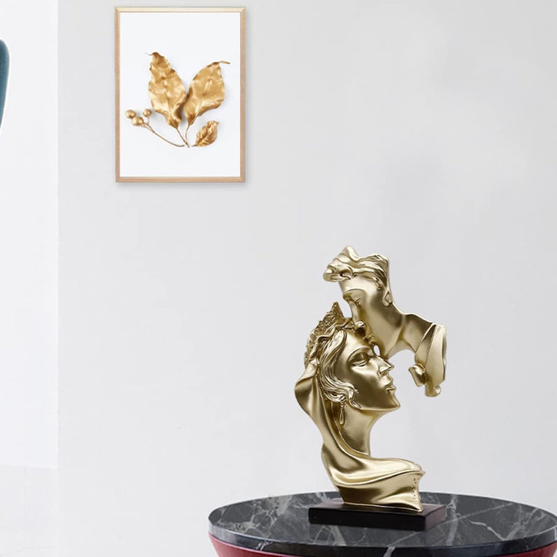 PIGPIGFLY Liebeskuss Statue,Abstrakte Skulptur,Deko Figuren, Deko Wohnzimmer Modern Zum Hinstellen,
