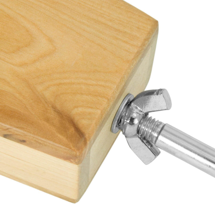 Tiger VIB7-WD Vibraslap - Holz & A-Star AGG02 Agogo doppel Metall Glocke Bundle mit Cowbells, Bundle